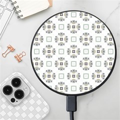 Background Pattern Retro Vintage Wireless Fast Charger(black) by Maspions