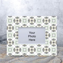 Background Pattern Retro Vintage White Tabletop Photo Frame 4 x6  by Maspions