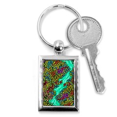 Background Leaves River Nature Key Chain (rectangle)