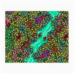 Background Leaves River Nature Small Glasses Cloth (2 Sides)