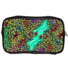 Background Leaves River Nature Toiletries Bag (two Sides)