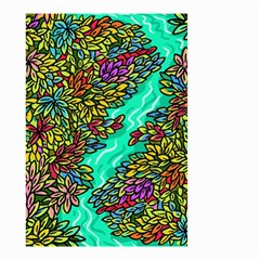 Background Leaves River Nature Small Garden Flag (two Sides)