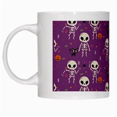 Skull Halloween Pattern White Mug