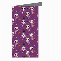 Skull Halloween Pattern Greeting Card by Maspions