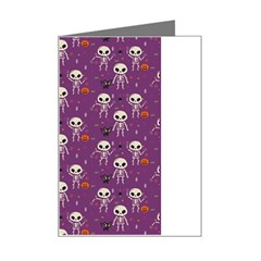 Skull Halloween Pattern Mini Greeting Card