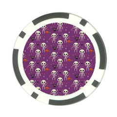 Skull Halloween Pattern Poker Chip Card Guard