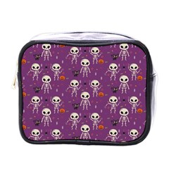 Skull Halloween Pattern Mini Toiletries Bag (one Side)