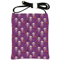 Skull Halloween Pattern Shoulder Sling Bag by Maspions