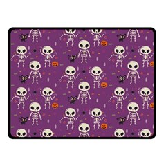 Skull Halloween Pattern Fleece Blanket (small) by Maspions