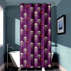 Skull Halloween Pattern Shower Curtain 36  X 72  (stall) 