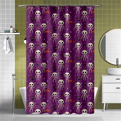 Skull Halloween Pattern Shower Curtain 48  X 72  (small)  by Maspions