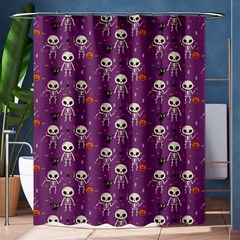 Skull Halloween Pattern Shower Curtain 60  X 72  (medium) 