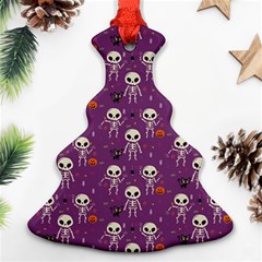 Skull Halloween Pattern Ornament (christmas Tree) 