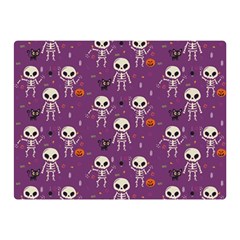 Skull Halloween Pattern Two Sides Premium Plush Fleece Blanket (mini)