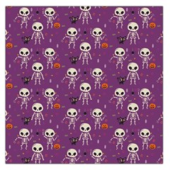 Skull Halloween Pattern Square Satin Scarf (36  X 36 ) by Maspions