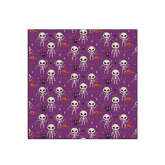 Skull Halloween Pattern Satin Bandana Scarf 22  X 22  by Maspions