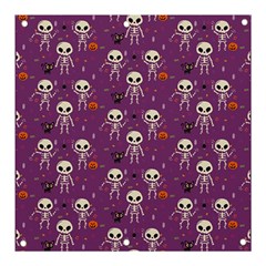 Skull Halloween Pattern Banner And Sign 3  X 3  by Maspions