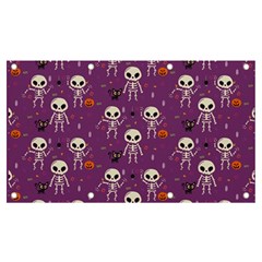 Skull Halloween Pattern Banner And Sign 7  X 4 