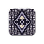 Pattern Design Scrapbooking Rubber Square Coaster (4 pack) Front