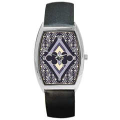 Pattern Design Scrapbooking Barrel Style Metal Watch