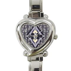 Pattern Design Scrapbooking Heart Italian Charm Watch