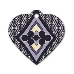 Pattern Design Scrapbooking Dog Tag Heart (one Side)