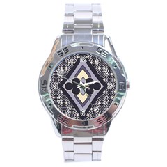 Pattern Design Scrapbooking Stainless Steel Analogue Watch