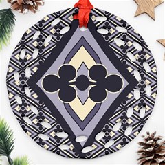 Pattern Design Scrapbooking Round Filigree Ornament (Two Sides)