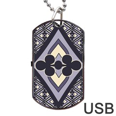 Pattern Design Scrapbooking Dog Tag Usb Flash (one Side)