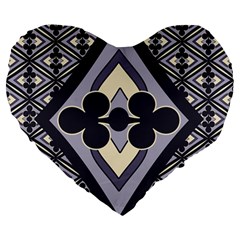 Pattern Design Scrapbooking Large 19  Premium Heart Shape Cushions