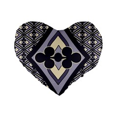 Pattern Design Scrapbooking Standard 16  Premium Flano Heart Shape Cushions