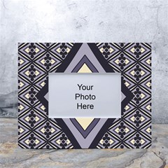 Pattern Design Scrapbooking White Tabletop Photo Frame 4 x6 