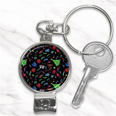 New Year Christmas Background Nail Clippers Key Chain by Maspions