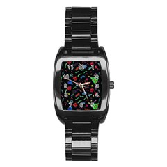 New Year Christmas Background Stainless Steel Barrel Watch by Maspions