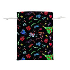 New Year Christmas Background Lightweight Drawstring Pouch (s)