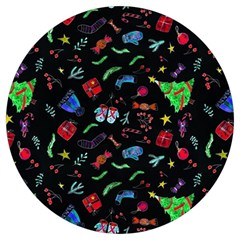 New Year Christmas Background Round Trivet