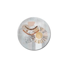 Boho Background Leaves Botanical Golf Ball Marker