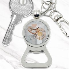 Boho Background Leaves Botanical Bottle Opener Key Chain