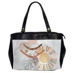 Boho Background Leaves Botanical Oversize Office Handbag (2 Sides)