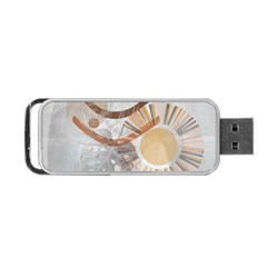 Boho Background Leaves Botanical Portable Usb Flash (one Side)