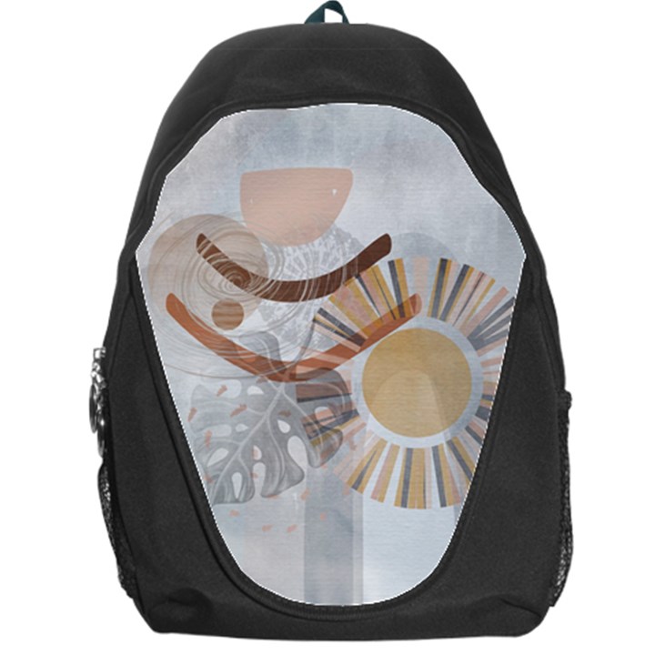 Boho Background Leaves Botanical Backpack Bag