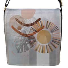 Boho Background Leaves Botanical Flap Closure Messenger Bag (s)