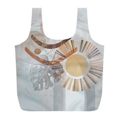 Boho Background Leaves Botanical Full Print Recycle Bag (l)