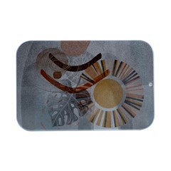 Boho Background Leaves Botanical Open Lid Metal Box (silver)  