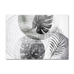 Vintage Retro Boho Background Leaves Botanical Sticker A4 (10 Pack)