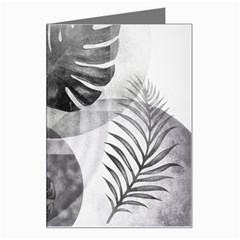 Vintage Retro Boho Background Leaves Botanical Greeting Card