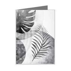 Vintage Retro Boho Background Leaves Botanical Mini Greeting Card