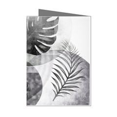 Vintage Retro Boho Background Leaves Botanical Mini Greeting Cards (pkg Of 8)