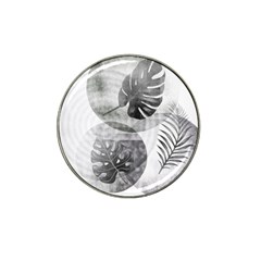 Vintage Retro Boho Background Leaves Botanical Hat Clip Ball Marker (4 Pack)