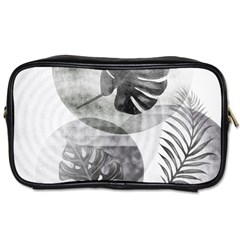 Vintage Retro Boho Background Leaves Botanical Toiletries Bag (one Side)